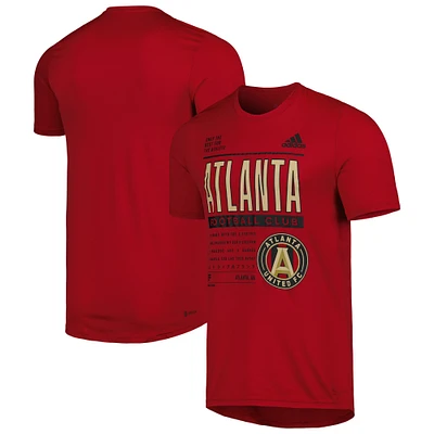 T-shirt de performance adidas Atlanta United FC Club DNA pour homme rouge