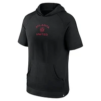 Men's Fanatics Black Atlanta United FC Match Raglan Short Sleeve Pullover Hoodie