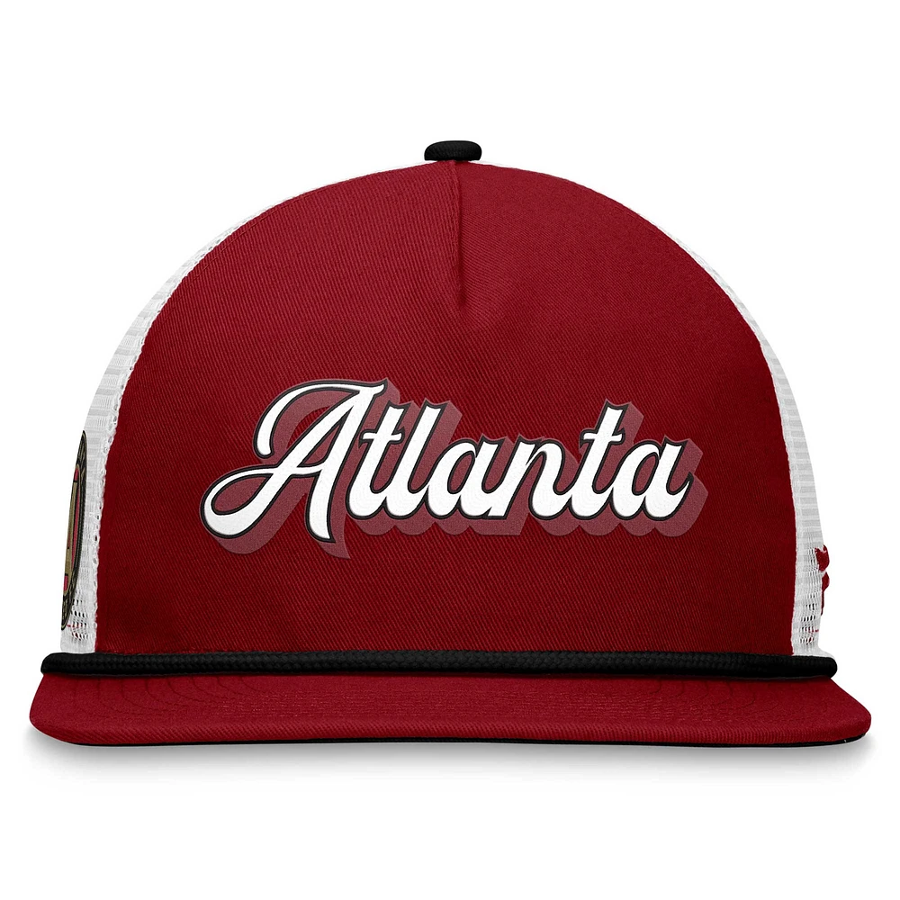 Men's Fanatics Garnet/White Atlanta United FC True Classic Golf Snapback Hat