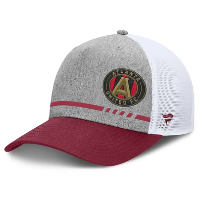 Casquette ajustable Fanatics Heather Grey Atlanta United FC Low Block Trucker pour homme