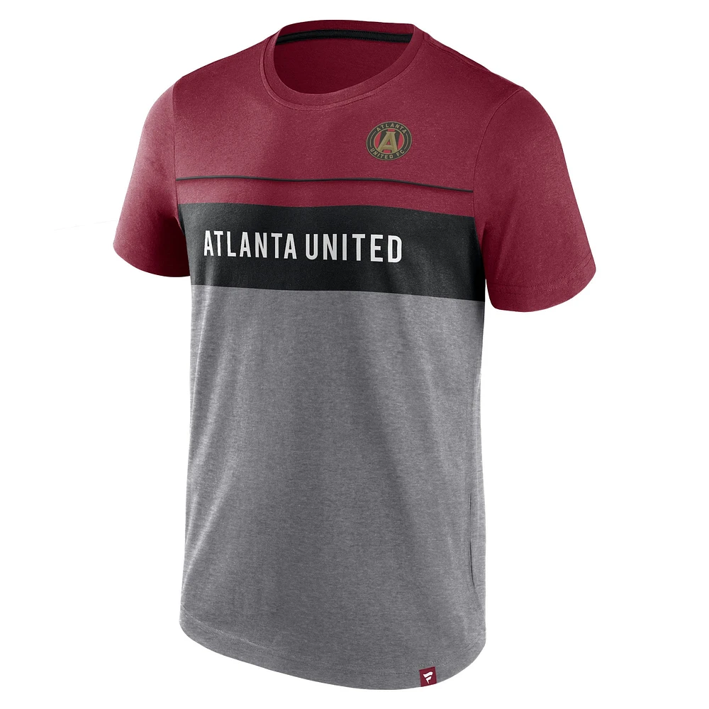 Men's Fanatics Red/Gray Atlanta United FC Striking Distance T-Shirt