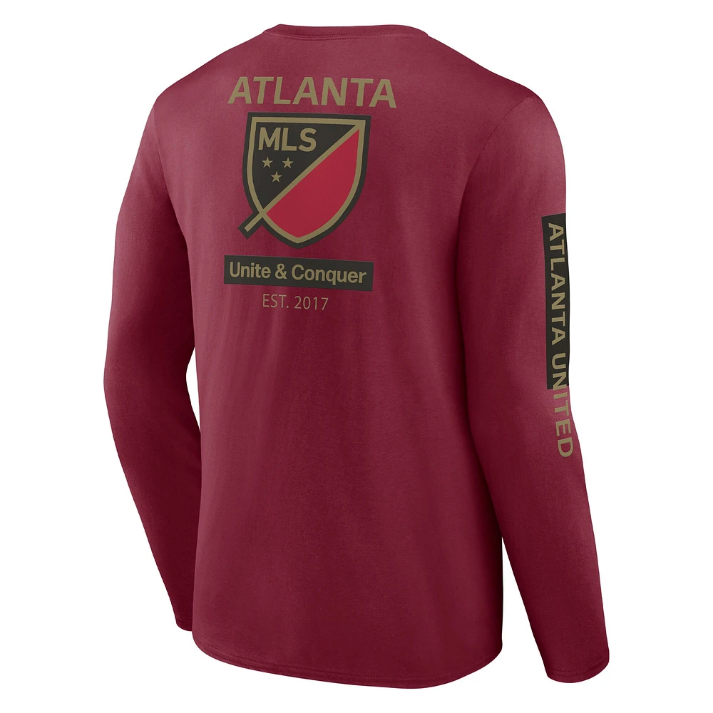 Men's Fanatics Red Atlanta United FC Constant Success Long Sleeve T-Shirt
