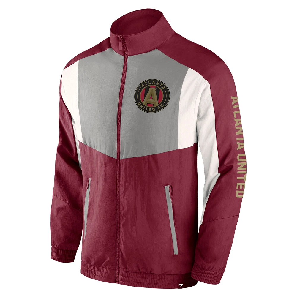 Men's Fanatics  Red Atlanta United FC Net Goal Raglan Full-Zip Track Jacket