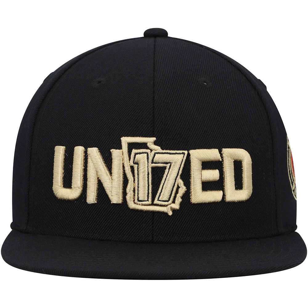 Men's Mitchell & Ness Black Atlanta United FC We Are The A Snapback Hat