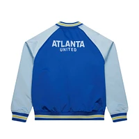 Men's Mitchell & Ness Blue/White Atlanta United FC Resurgens Reversible Raglan Full-Snap Jacket
