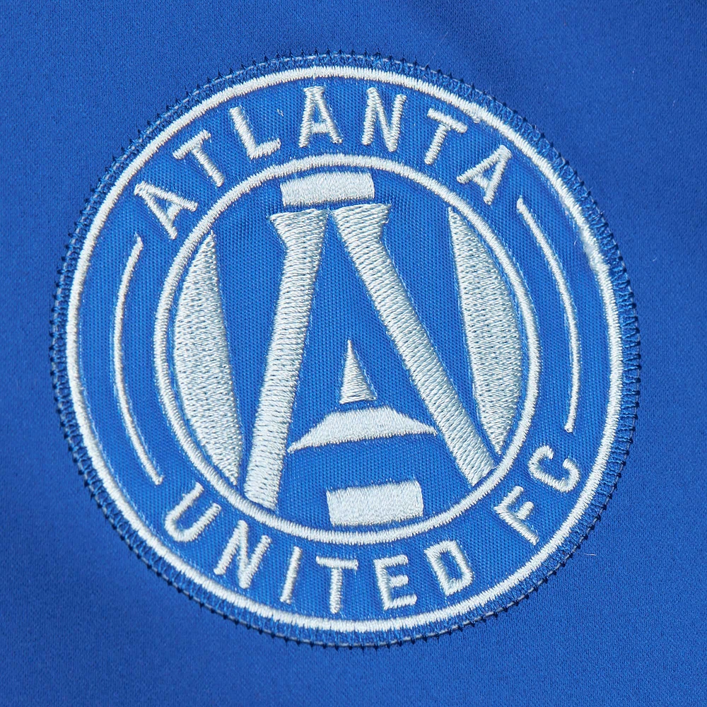 Men's Mitchell & Ness Blue/White Atlanta United FC Resurgens Reversible Raglan Full-Snap Jacket