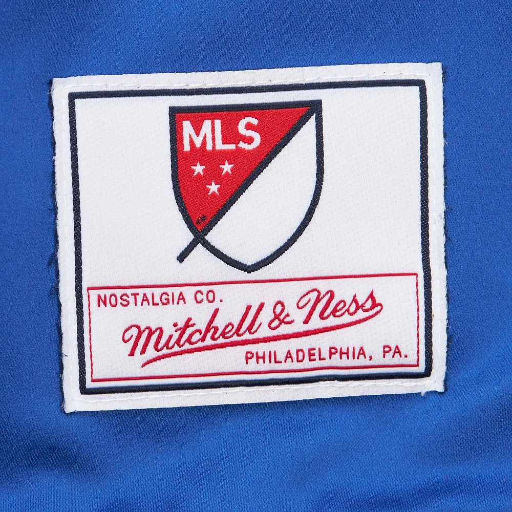 Men's Mitchell & Ness Blue/White Atlanta United FC Resurgens Reversible Raglan Full-Snap Jacket