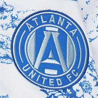 Men's Mitchell & Ness Blue/White Atlanta United FC Resurgens Reversible Raglan Full-Snap Jacket