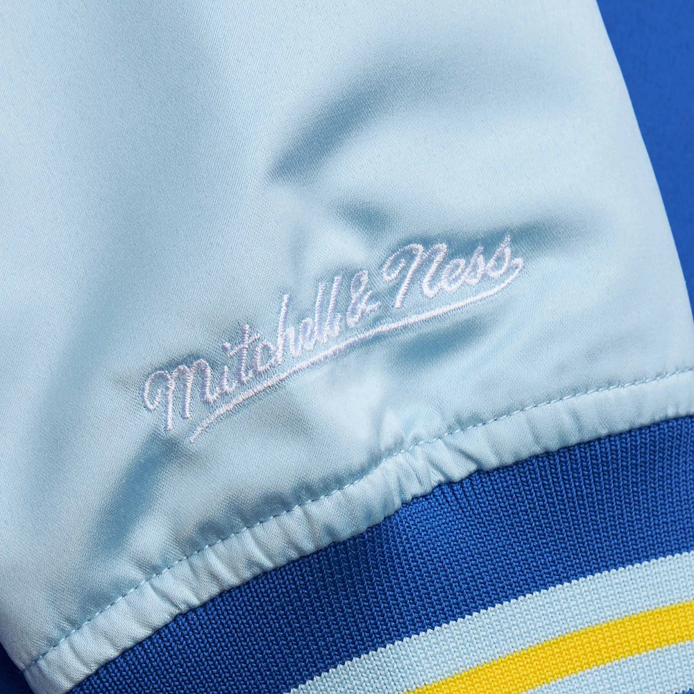 Men's Mitchell & Ness Blue/White Atlanta United FC Resurgens Reversible Raglan Full-Snap Jacket