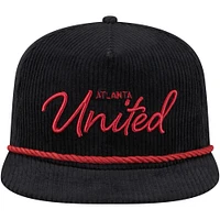 Men's New Era Black Atlanta United FC Corduroy Golfer Adjustable Hat