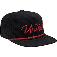 Men's New Era Black Atlanta United FC Corduroy Golfer Adjustable Hat