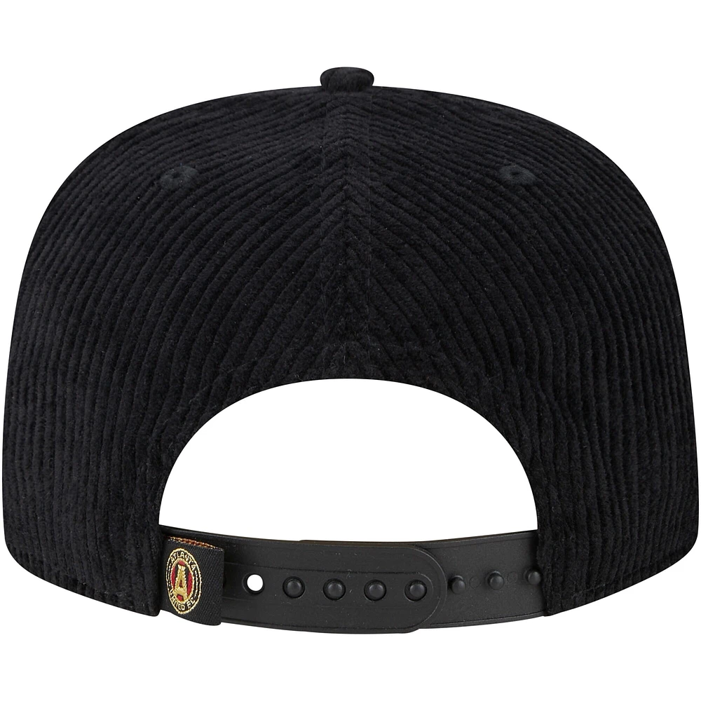 Men's New Era Black Atlanta United FC Corduroy Golfer Adjustable Hat