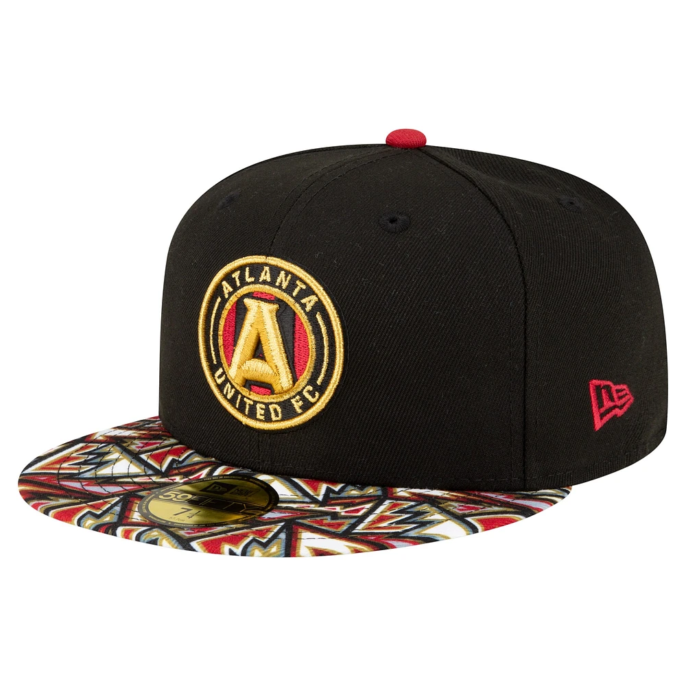 Casquette ajustée 59FIFTY Atlanta United FC Element Tech Pack noire New Era pour homme