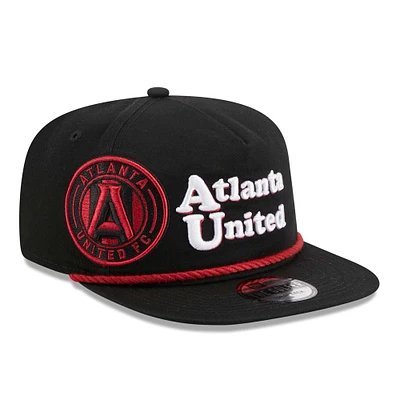 Casquette New Era Atlanta United FC Heritage The Golfer Snapback pour homme noire