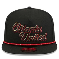 Men's New Era  Black Atlanta United FC Script Golfer Adjustable Hat