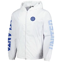 Men's White Atlanta United FC Graffiti Hoodie Full-Zip Windbreaker