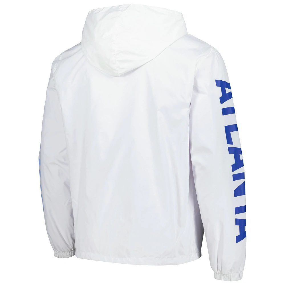 Men's White Atlanta United FC Graffiti Hoodie Full-Zip Windbreaker