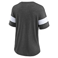 Women's Fanatics Heathered Charcoal Atlanta United FC Tri-Blend V-Neck T-Shirt