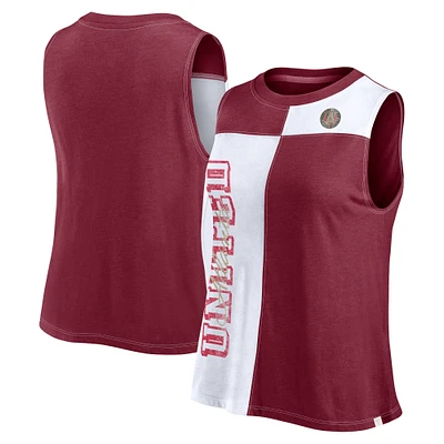 Débardeur color block rouge Atlanta United FC Script de marque Fanatics pour femmes