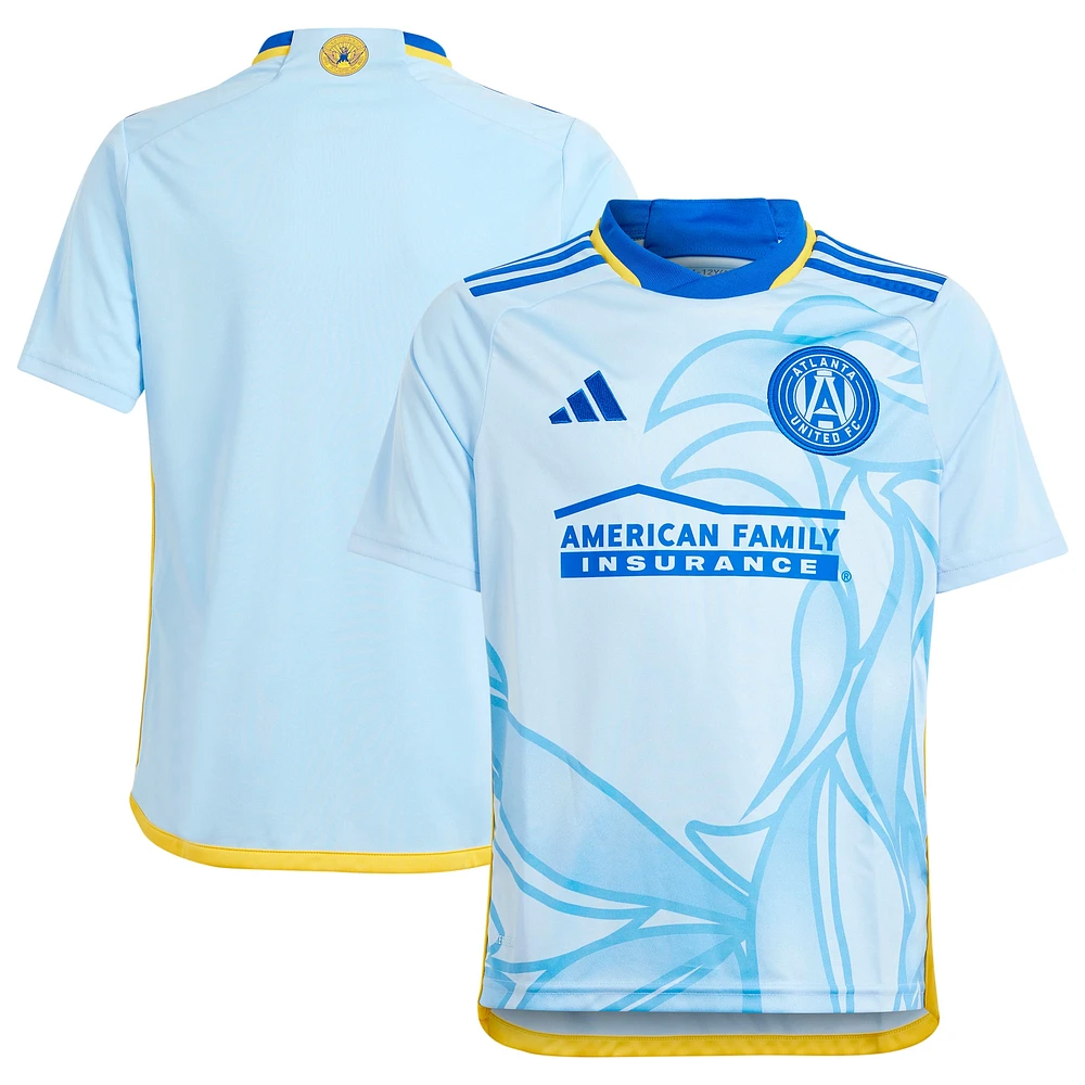 Maillot adidas bleu clair Atlanta United FC 2024 The Resurgens Kit pour jeune