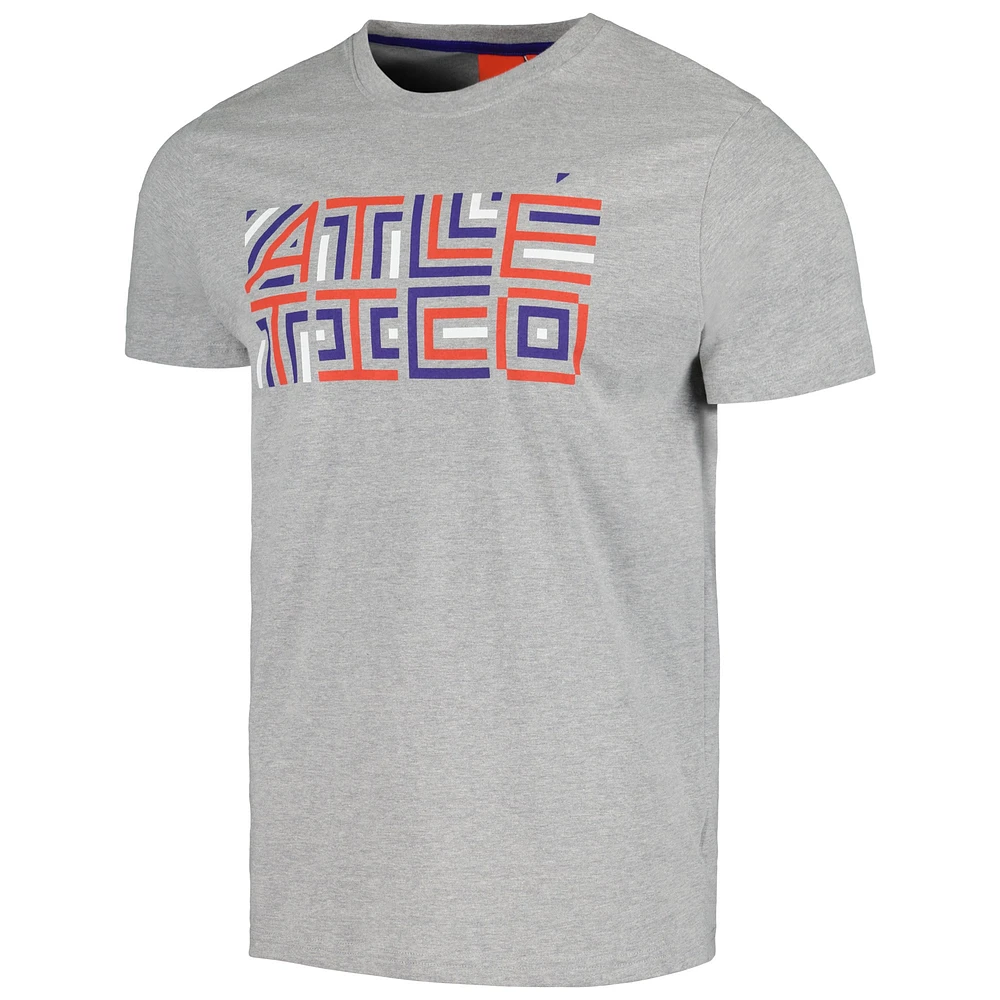 Men's Heather Gray Atletico de Madrid Retro T-Shirt