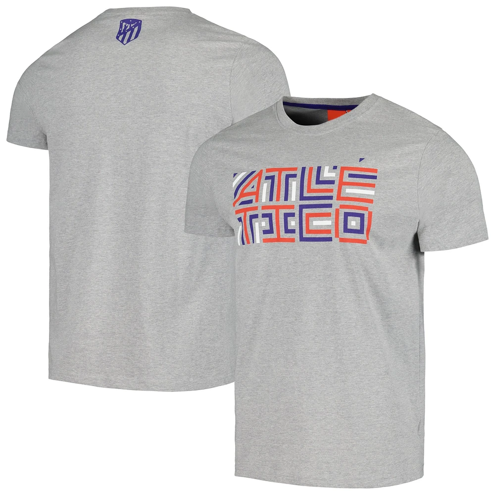 Men's Heather Gray Atletico de Madrid Retro T-Shirt
