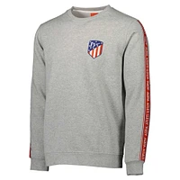 Men's Heather Gray Atletico de Madrid Taped Pullover Sweatshirt