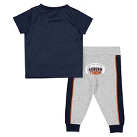 Infant Colosseum Navy/Heather Gray Auburn Tigers Ka-Boot-It Jersey & Pants Set