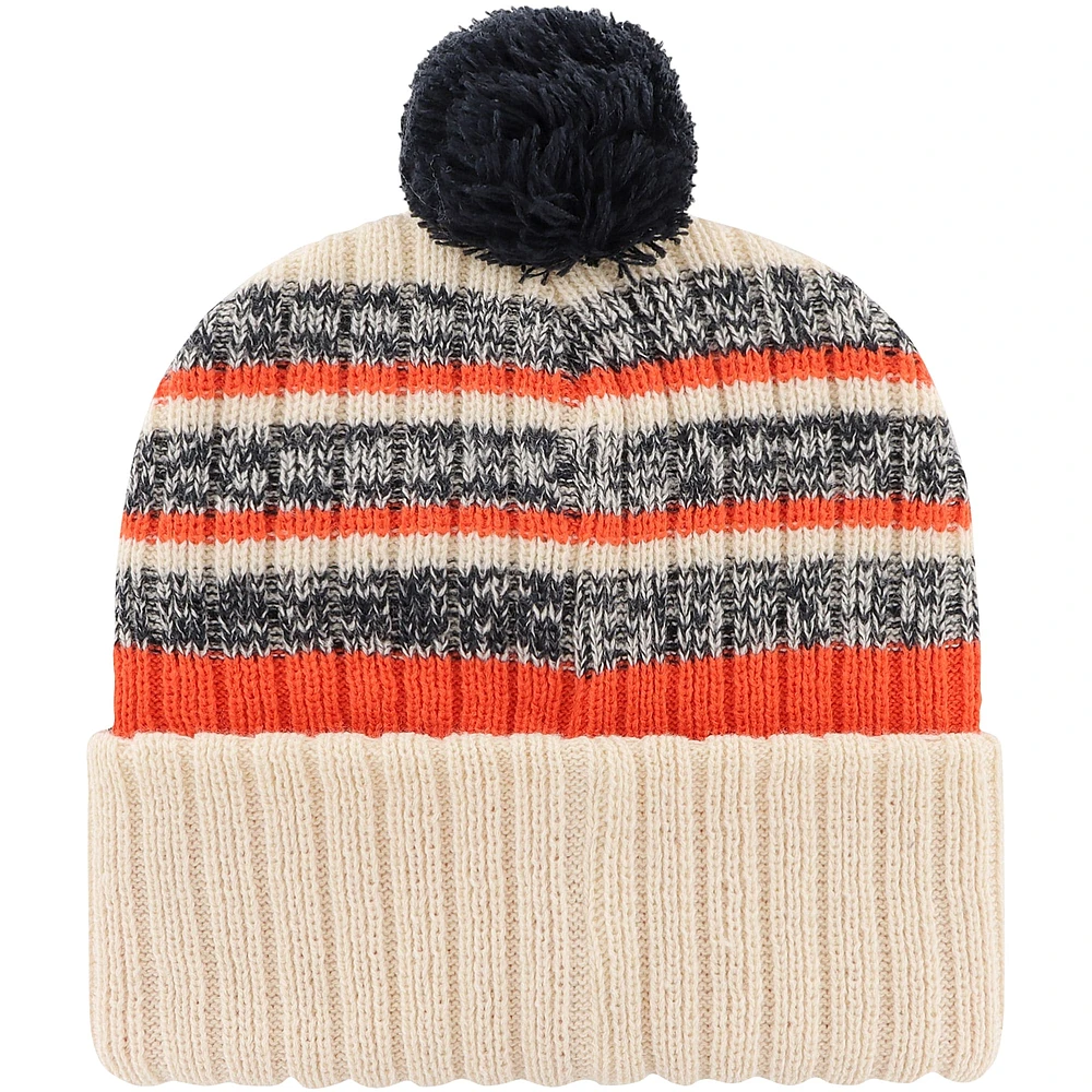 Men's '47 Khaki Auburn Tigers Tavern Cuffed Knit Hat with Pom