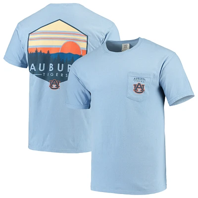 T-shirt à poche bleu Auburn Tigers Landscape Shield Comfort Colors pour homme