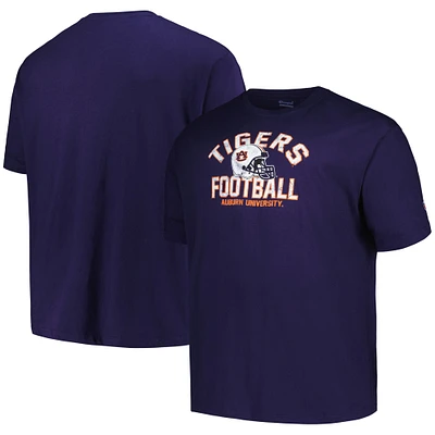 T-shirt avec casque de football Champion Auburn Tigers Big & Tall pour hommes, bleu marine