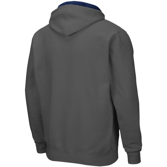 Chandail à capuchon Colosseum Charcoal Auburn Tigers Arch & Logo 3.0 pour homme