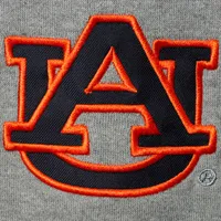 Men's Colosseum Heathered Gray Auburn Tigers Arch & Logo Crew Neck Sweatshirt