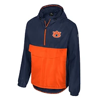 Men's Colosseum  Navy Auburn Tigers Reloaded Anorak Half-Zip Jacket
