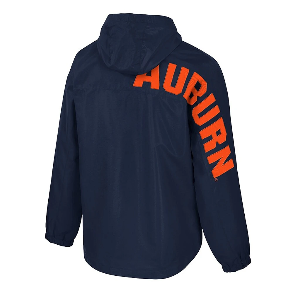 Men's Colosseum  Navy Auburn Tigers Reloaded Anorak Half-Zip Jacket