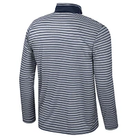 Men's Colosseum Navy Auburn Tigers Striped Quarter-Zip Top