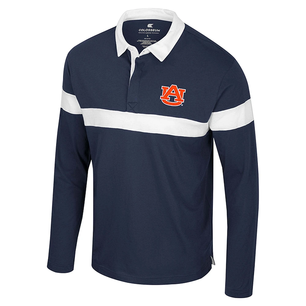 Men's Colosseum  Navy Auburn Tigers Too Cool For School Long Sleeve Polo