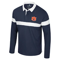 Men's Colosseum  Navy Auburn Tigers Too Cool For School Long Sleeve Polo