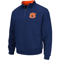 Men's Colosseum Navy Auburn Tigers Tortugas Logo Quarter-Zip Pullover Jacket