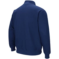 Men's Colosseum Navy Auburn Tigers Tortugas Logo Quarter-Zip Pullover Jacket
