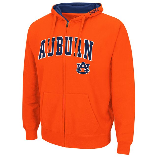 Sweat à capuche entièrement zippé Colosseum Auburn Tigers Arch & Logo 3.0 pour homme