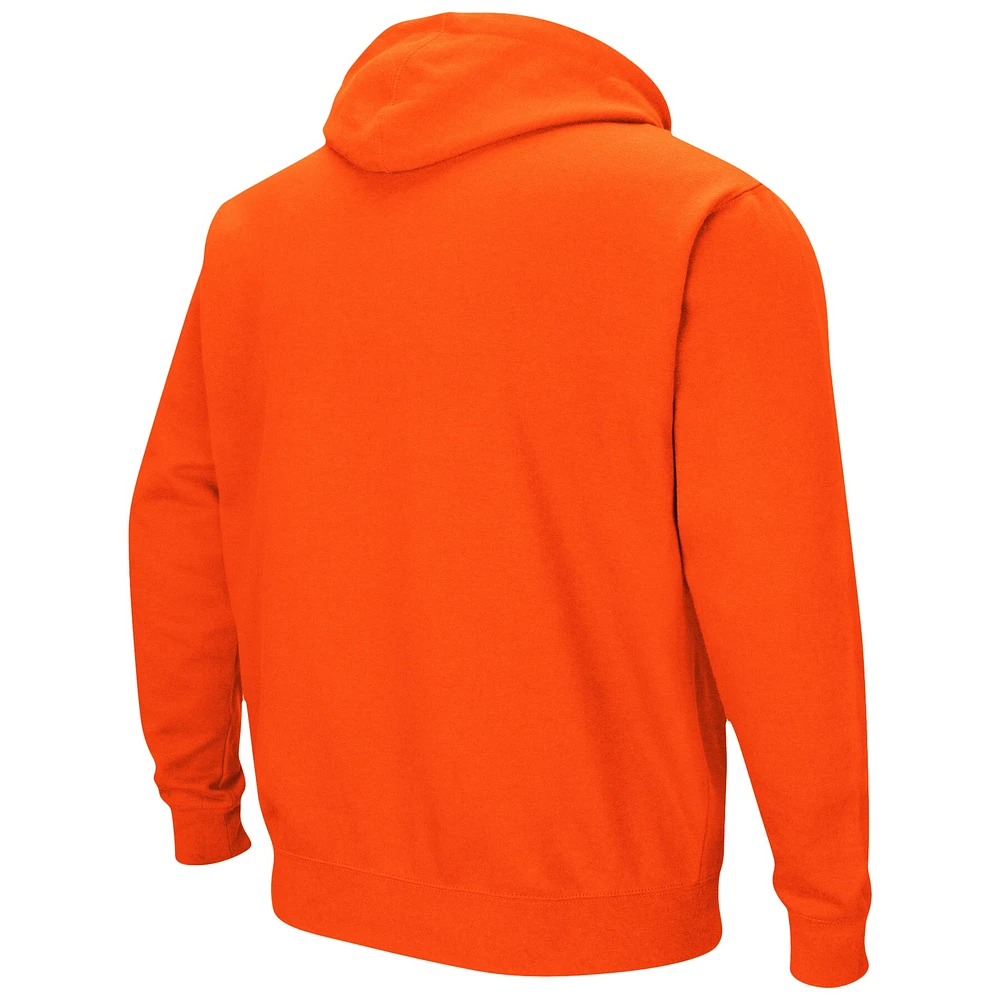 Men's Colosseum Orange Auburn Tigers Arch & Logo 3.0 Pullover Hoodie