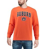 Men's Colosseum Orange Auburn Tigers Arch & Logo Crew Neck Sweatshirt