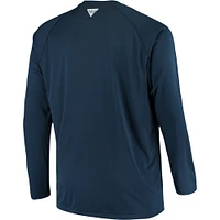 Men's Columbia Navy Auburn Tigers Big & Tall Terminal Tackle Long Sleeve Omni-Shade T-Shirt