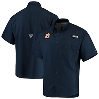 Men's Columbia Navy Auburn Tigers PFG Tamiami Shirt