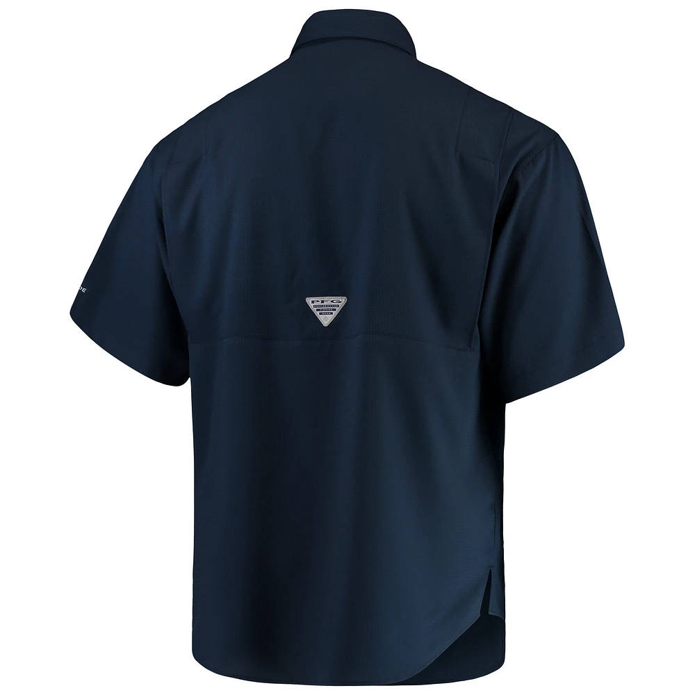 Men's Columbia Navy Auburn Tigers PFG Tamiami Shirt