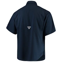 Men's Columbia Navy Auburn Tigers PFG Tamiami Shirt