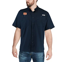 Men's Columbia Navy Auburn Tigers PFG Tamiami Shirt