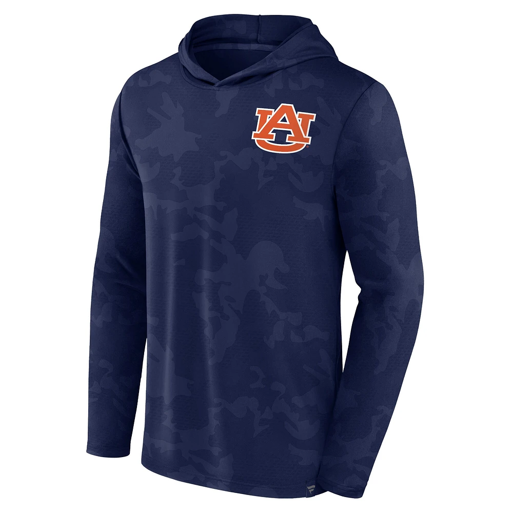 T-shirt à capuche camouflage Fanatics Navy Auburn Tigers pour hommes