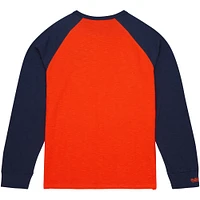 Men's Mitchell & Ness Orange Auburn Tigers Legendary Slub Raglan Long Sleeve T-Shirt